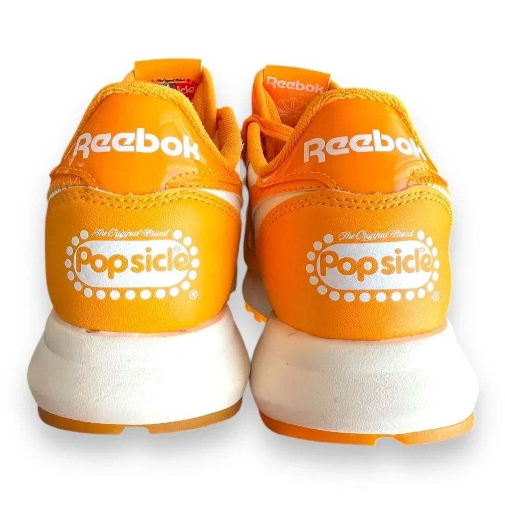 Reebok Popsicle Classic Leather SP Semi Fire Spark Running Shoes Orange Size 6.5